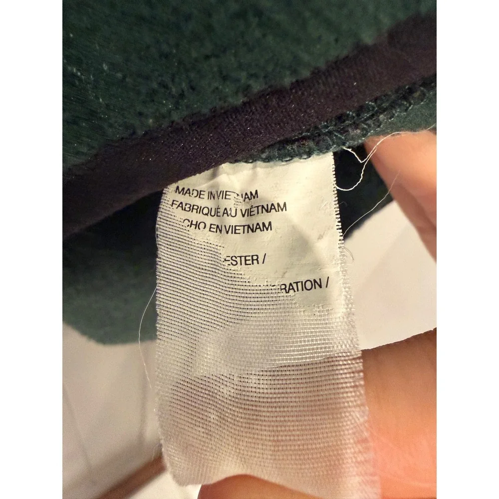 IZOD Mens Forest Green Full Zip Fleece Jacket XLT Tall Mock Neck Pockets